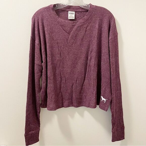 VS PINK Long Sleeve Cropped Tee - Size Medium - Picture 1 of 6
